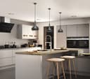 Droplet Modern Ceiling Pendant Light Grey Dark Pewter Metal Shade M0145