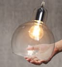 Modern Mini Globe Clear Glass Pendant Light M0185