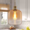 Modern Vintage Glass Gold Pendant Light M0203