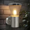 Modern LED Single Outdoor Wall Light Stainless Steel ZLC337 with 5W LED Candle WW