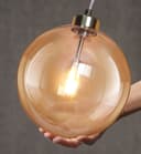 Modern Vintage Ceiling Smoked Gold Globe Pendant Light M0212
