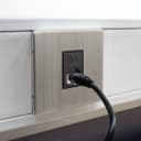 1 Gang Ethernet Port Data Socket CAT 5 Wall Plate Brushed Chrome Gloss N442DME