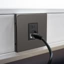 1 Gang Ethernet Port Data Socket CAT 5 Wall Plate Black Nickel Polished N442GME