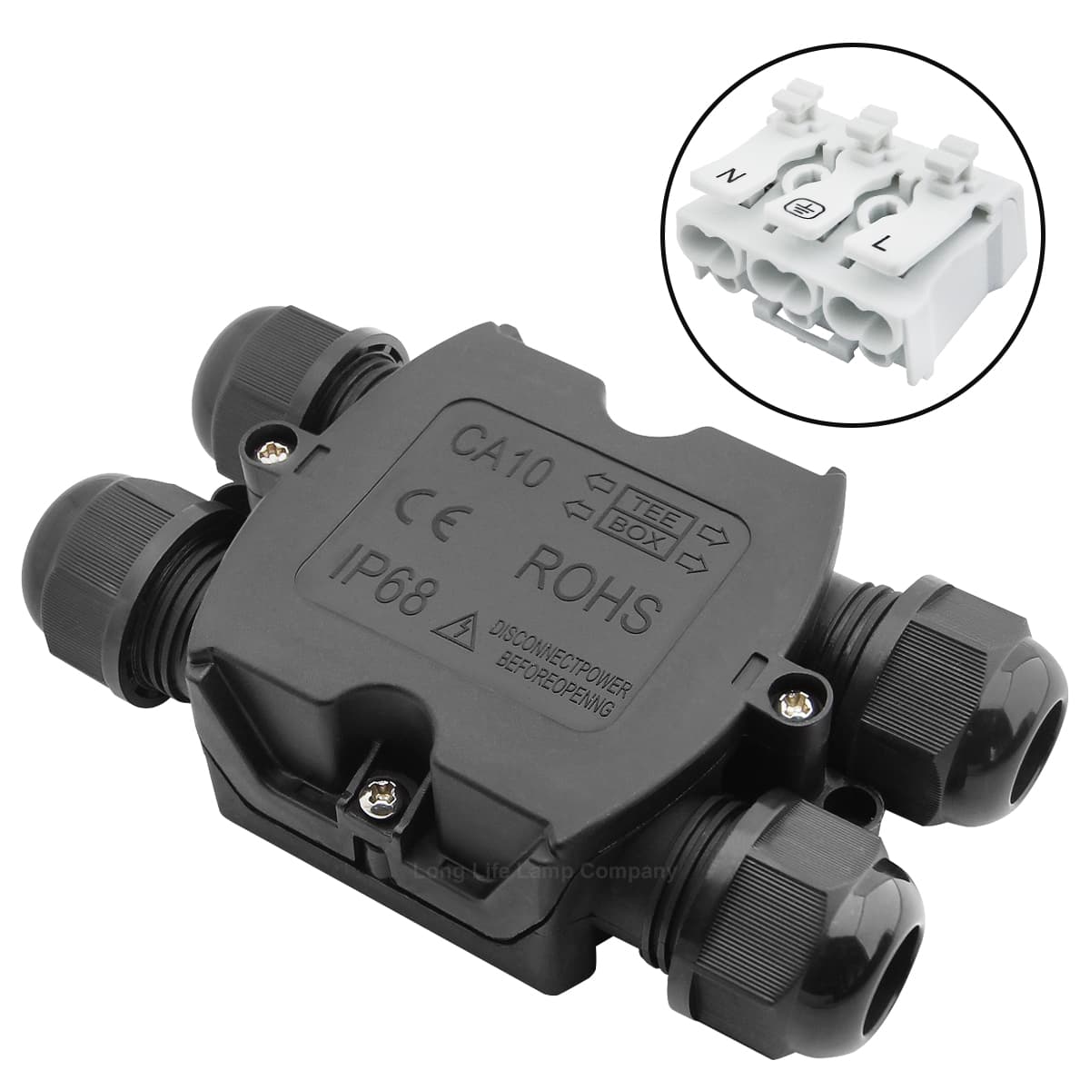 4 Way Waterproof IP68 Junction Box Push Clip WB4W