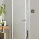 1 Gang Intermediate Single Light Switch Gloss Brush Chrome Screwless Plate N313DME 