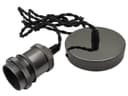 Industrial Vintage Ceiling Pendant Lamp Holder Black Nickel E27 Fitting M0219