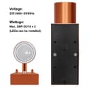 Outdoor Double Wall Light Dusk Till Dawn Sensor Copper IP65 ZLC341CDTD
