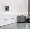 1 Gang USB Switch Socket 13A Twin Port Black Nickel Single Plug Wall Outlet N501GME