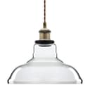 Vintage Glass Shade Pendant Antique Brass Hanging Ceiling Light 