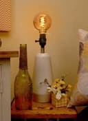Retro Vintage Globe LED 4w Spiral Filament Bulb Smoked Gold Glass G95 Teardrop B22