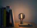 2w Vintage LED G95 Bulb E27 Spiral Filament Smoke Grey