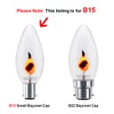 3w Flicker Flame Candle Light Bulb B15 Small Bayonet