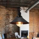 Vintage Retro Industrial Metal Black Scone Shade Pendant Light M0238
