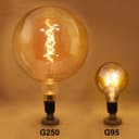 4w Industrial Vintage LED Globe E27 Amber Smoked Glass G250