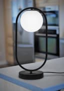 Modern Retro Opaque Globe Black Table Lamp H3008