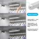 LED Magnetic USB Rechargeable Under Cabinet Night Lights with Touch Sensor Cool White RNL02
