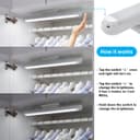 LED Magnetic USB Rechargeable Under Cabinet Night Lights With Touch Sensor Cool White RNL03