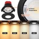 8W Fire Rated Downlights Dimmable Black