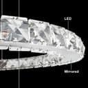 LED Modern Round Ceiling Chandelier Double Ring Warm White H3042
