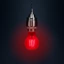 6W LED RED Light Bulb E27 Screw Cap Glass A60