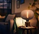 4w LED Glass Oval Smoked Grey Gradient Light Bulb Coil Spiral Filament Globe E27 1800K  GREYGOVAL