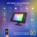 55W LED RGB Flood Lights WiFi Smart Colour Changing IP65 Outdoor Waterproof App Controlled FL05