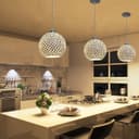 Globe Pendant Light Mosaic Glass Black and White Crackle Ceiling Lamp Shade H3012