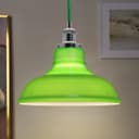 Green Ceiling Lamp Shade Pendant Light Industrial Chrome Lamp Holder Fitting H3046
