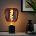4w LED Decorative Smoked Grey Vase Light Bulb E27 Glass Body Coil Spiral Filament GREYVASE