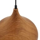Modern Ceiling Pendant Dome Metal Wood Grain Finish Light H3063