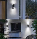 12W Black LED Double Outdoor Wall With PIR Movement Sensor Stainless Steel Cool White ZLC366BSEN