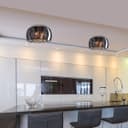 Modern Flush Mount Crystal Ceiling Light Round Glass Ceiling Lamp Shade Smoked Grey H3073