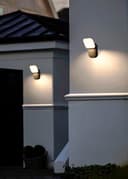 Modern 12W LED Black Outdoor Wall Light  Adjustable Warm White ZLC353BWW