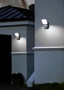 Modern 12W LED Black Outdoor Wall Light  Adjustable Cool White ZLC354BCW