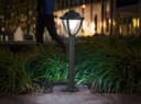 12W LED Bollard Outdoor Garden Light Stainless Steel Black Finish Cool White ZLC360BCW