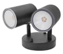 Modern 11W LED Outdoor Twin Garden Wall Light Black Warm White ZLC346B