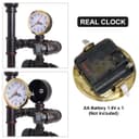 Vintage Industrial Water Pipe Table Lamp Real Clock H3104P with 4w ST58