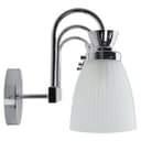 Modern 3 Bathroom Wall Light Chrome IP44 Frosted Glass H3084 With G9 LED 5w Warm White