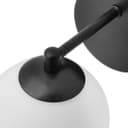 Modern Indoor Frosted Glass Globe Scone Matte Black Wall Light H3096 with LED G9 Warm White