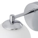 Modern Indoor Frosted Glass Globe Scone Chrome Wall Light H3097 With LED G9 Warm White