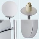 Modern Indoor Frosted Glass Globe Scone Chrome Wall Light H3078 With LED G9 Warm White