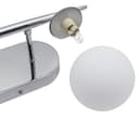 Modern Indoor Double Frosted Glass Globe Scone Chrome Wall Light H3079 With LED G9 Warm White