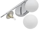 Modern Indoor 3 Frosted Glass Globe Scone Chrome Wall Light H3080 With LED G9 Warm White