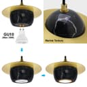 Mini Globe Modern Black Marble Ceiling Pendant Lamp Shade Brass Holder