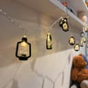 Outdoor or Indoor Mini Lantern 20 LED String Lights IP44 Mains Powered 2500K LANSL01