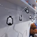 Outdoor or Indoor Mini Lantern 20 LED String Lights IP44 Mains Powered 6000K LANSL02