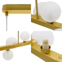 Modern Ceiling Golden Cluster Pendant Light Bar Globe Frosted Glass Lamp Shades H3089 With G9 LED