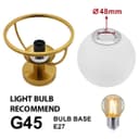 Antique Brass Semi Flush Mount Ceiling Light Frosted Glass Globe H3140