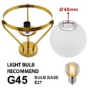 Antique Brass Semi Flush Mount Ceiling Light Frosted Glass Globe H3141