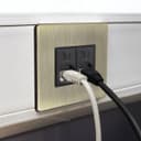 2 Gang Double Ethernet Port Data Socket CAT 5 Wall Plate Brush Antique Brass